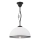 Suspension sur tige RETRO 1xE27/60W/230V noir/blanc