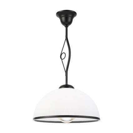 Suspension sur tige RETRO 1xE27/60W/230V noir/blanc