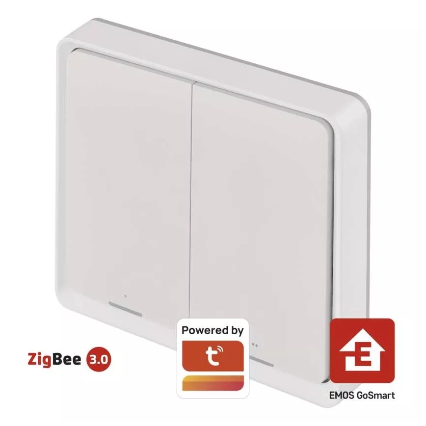 Switch 2-knops GoSmart Tuya wit