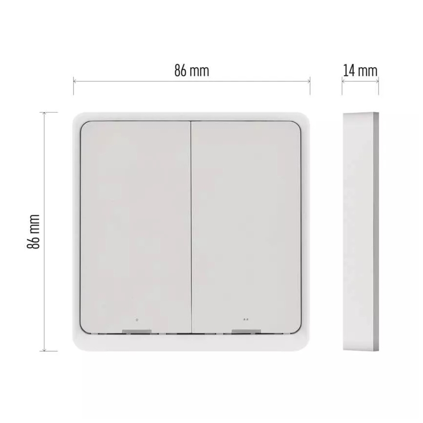 Switch 2-knops GoSmart Tuya wit