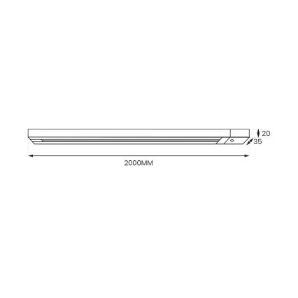 Système de rail monophase TRACK 2 m blanc