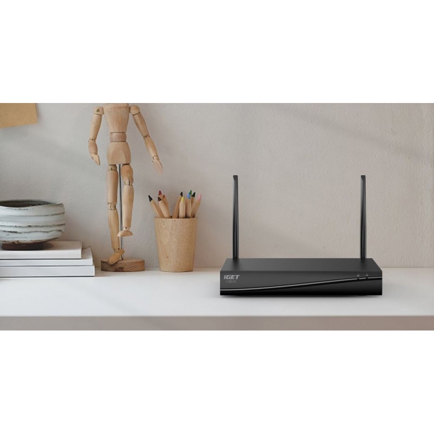 Système de vidéosurveillance intelligent + 4 caméras équipées d'un capteur 2K+ 12V IP65 Wi-Fi compatible Tuya
