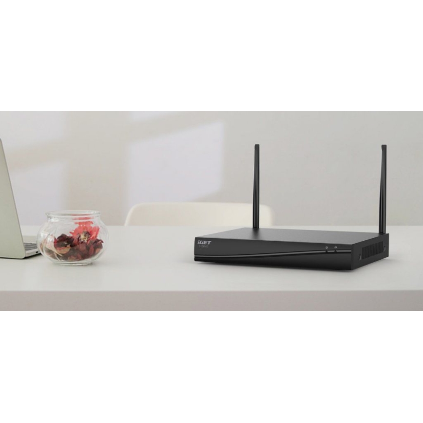Système de vidéosurveillance intelligent + 4 caméras équipées d'un capteur 2K+ 12V IP65 Wi-Fi compatible Tuya