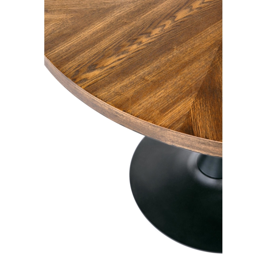 Table à manger CARMELO 75 x 100 cm noir/marron