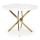 Table à manger ESTEN 100 cm blanche/dorée