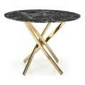 Table à manger ESTEN 100 cm noir/doré