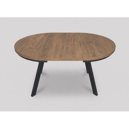 Table à manger extensible CENTRO 100/140x77 cm chêne Lefkas/noir