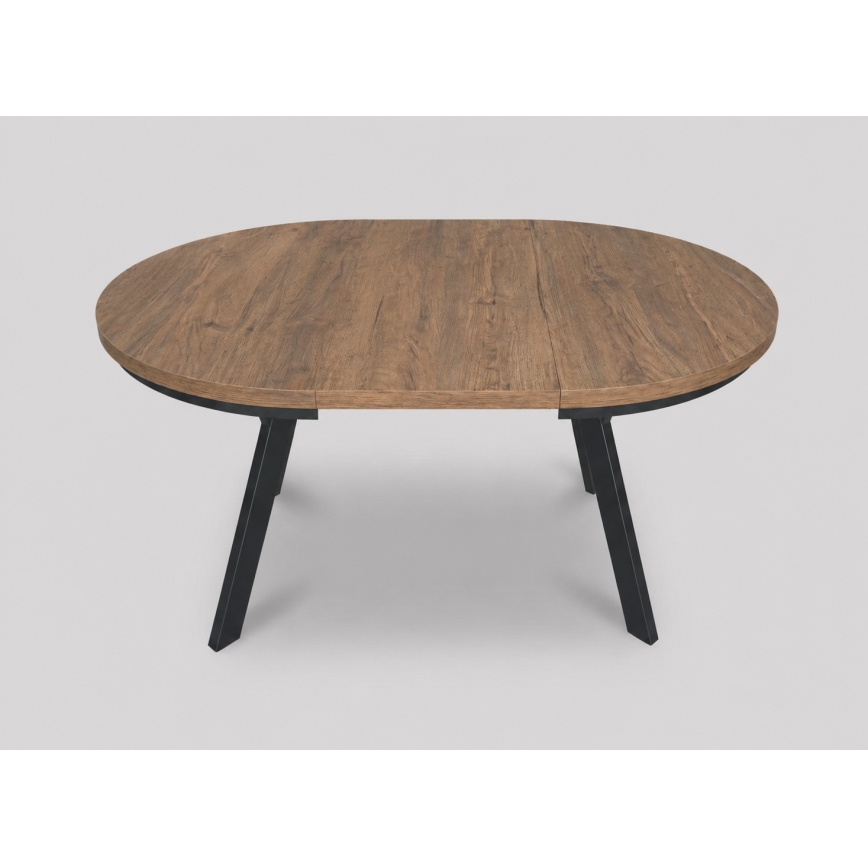 Table à manger extensible CENTRO 100/140x77 cm chêne Lefkas/noir