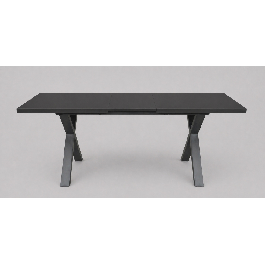 Table à manger extensible DOMO 150/190x80 cm noire