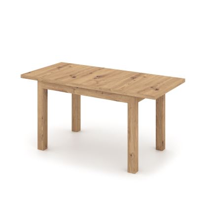 Table à manger extensible DOO 120/160x75 cm chêne artisan