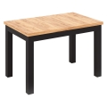 Table à manger extensible DOO 120/160x75 cm chêne craft/noir