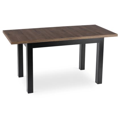 Table à manger extensible DOO 120/160x75 cm makadamia/noir