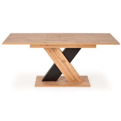 Table à manger extensible DROM 130/175x85 cm chêne Wotan/noir