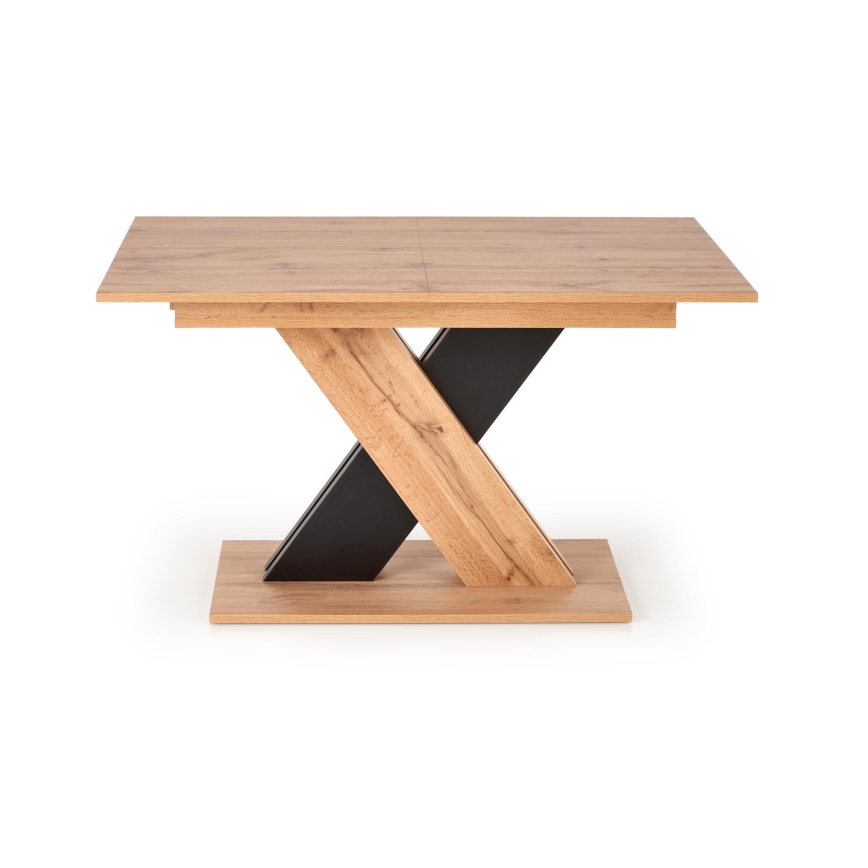 Table à manger extensible DROM 130/175x85 cm chêne Wotan/noir