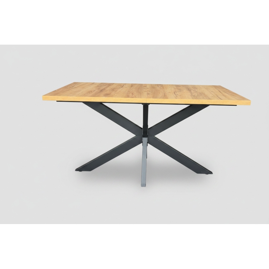 Table à manger extensible SAMLE 150/190x80 cm chêne craft/noir