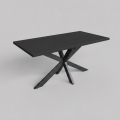 Table à manger extensible SAMLE 150/190x80 cm noire