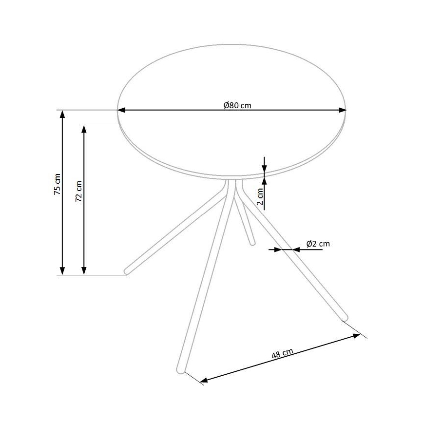 Table à manger HOMORA noire