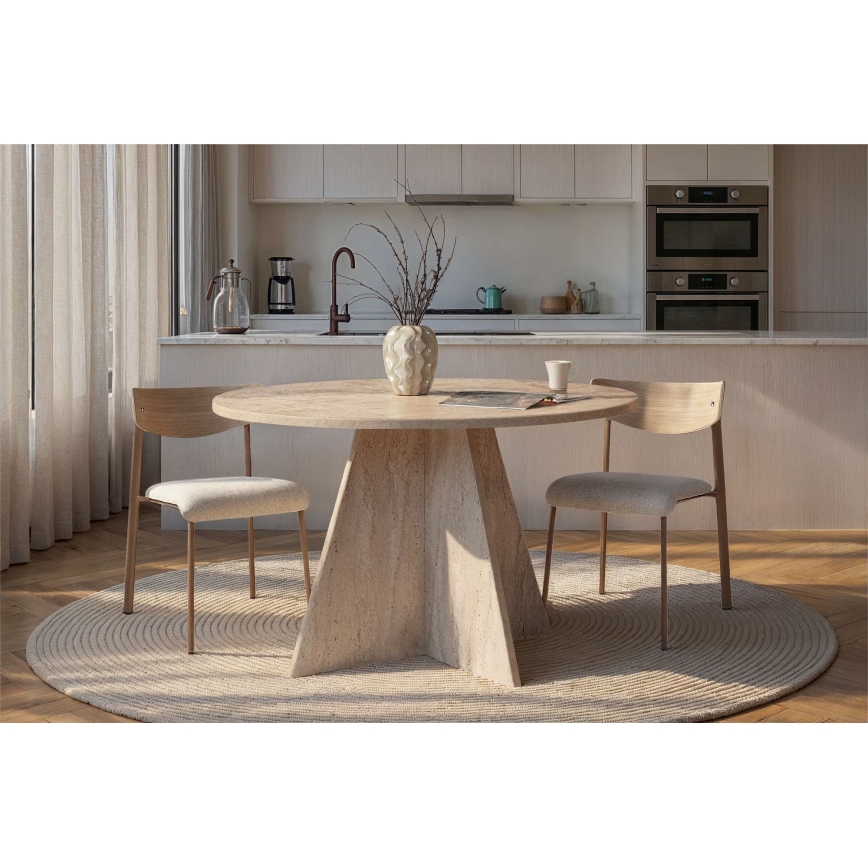 Table à manger MATIN Ø 120 cm beige
