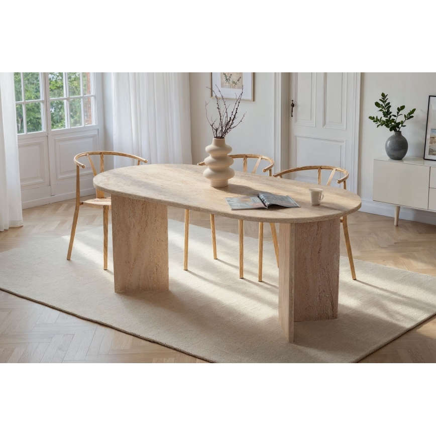 Table à manger NEL 180 x 90 cm beige