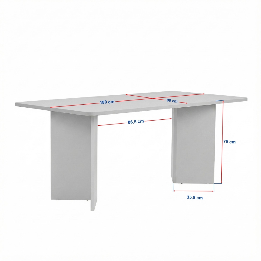 Table à manger NEL 180x90 cm beige