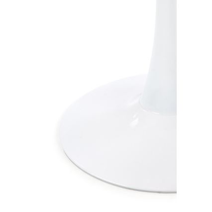 Table à manger PACIS décor marbre blanc/blanc