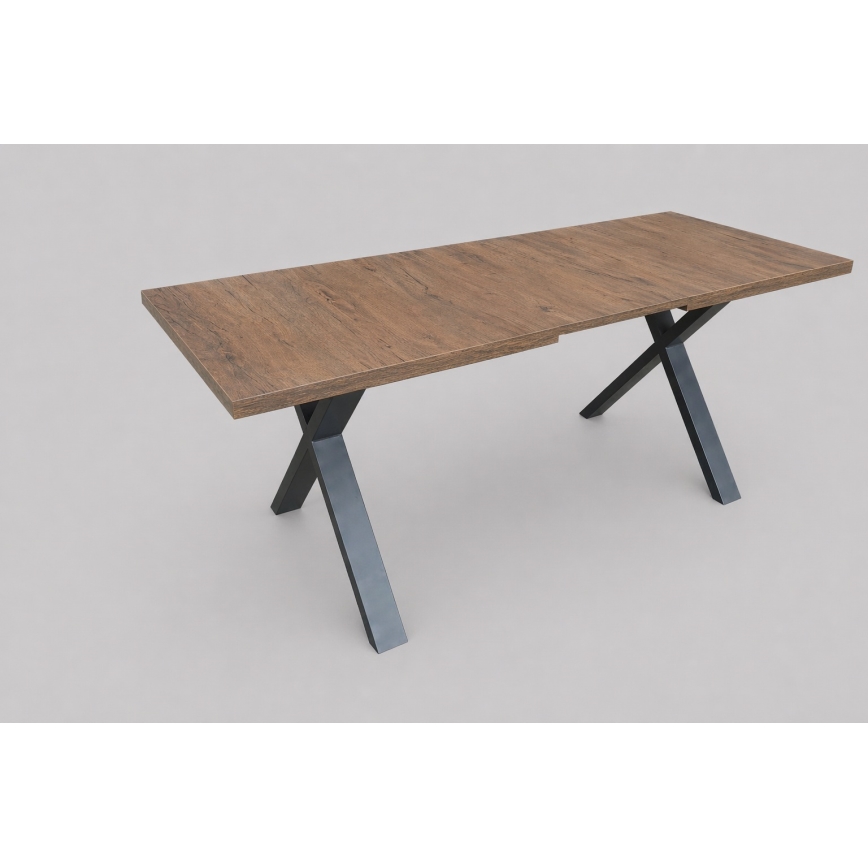Table à rallonge DOMO 150/190x80 cm chêne Lefkas/noir