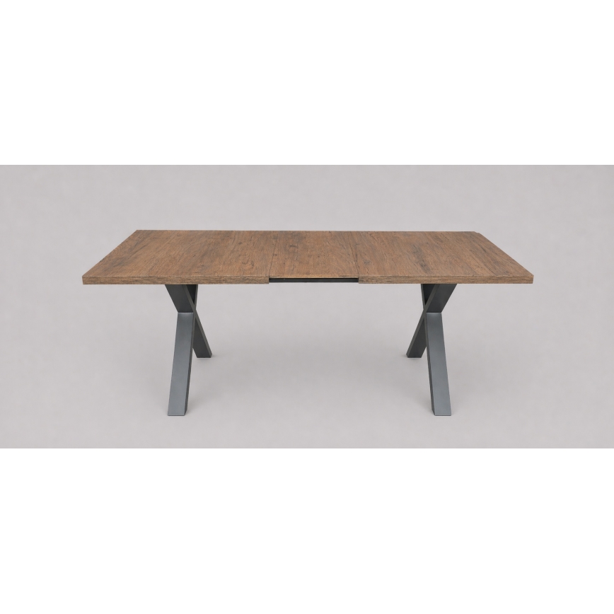 Table à rallonge DOMO 150/190x80 cm chêne Lefkas/noir