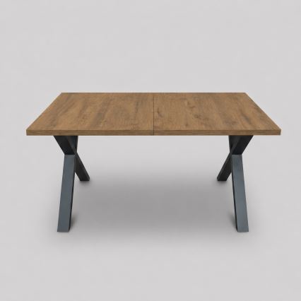 Table à rallonge DOMO 150/190x80 cm chêne Lefkas/noir