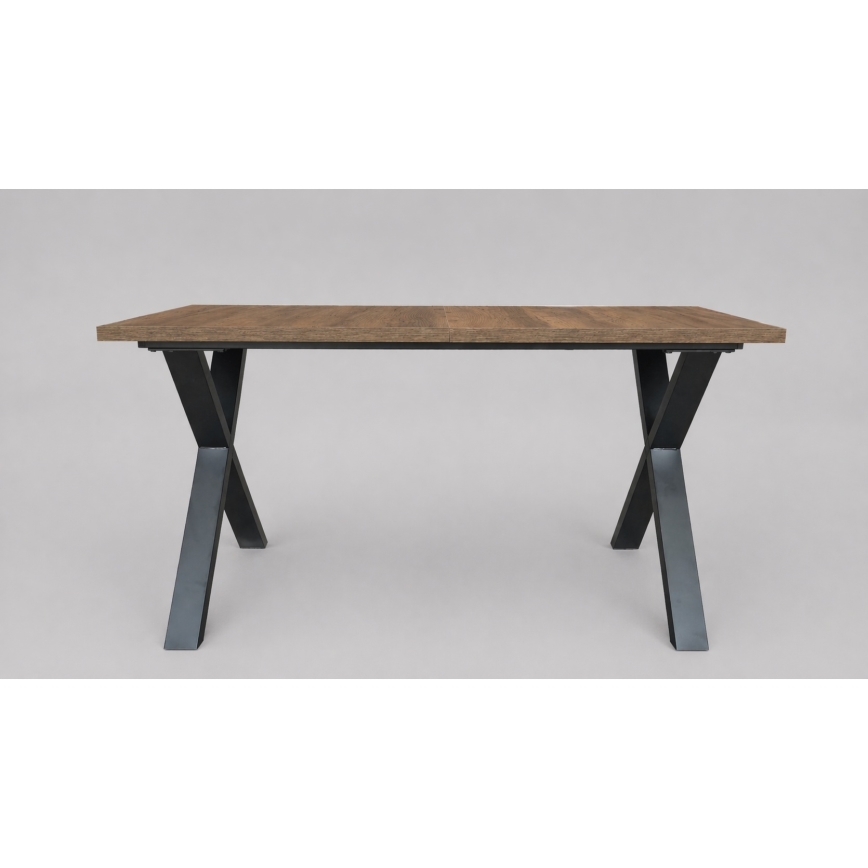 Table à rallonge DOMO 150/190x80 cm chêne Lefkas/noir