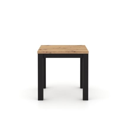 Table à rallonge ZARO chêne artisan/noir