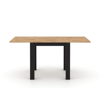 Table à rallonge ZARO chêne artisan/noir