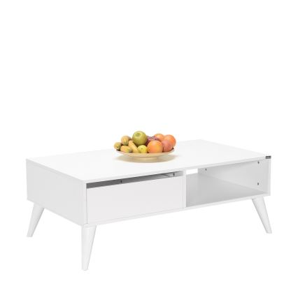 Table basse 42x110 cm blanc