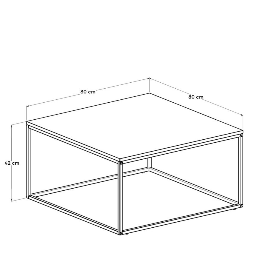 Table basse 42x80 cm marron
