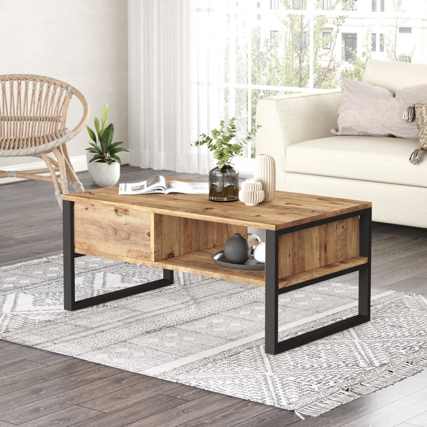 Table basse 44,4x100 cm pin atlantic
