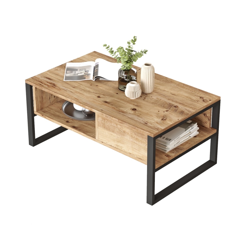 Table basse 44,4x100 cm pin atlantic