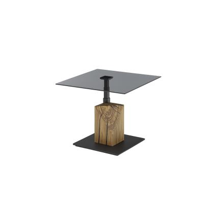 Table basse à plateau relevable VENTO fumé/chêne/noir