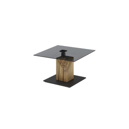 Table basse à plateau relevable VENTO fumé/chêne/noir