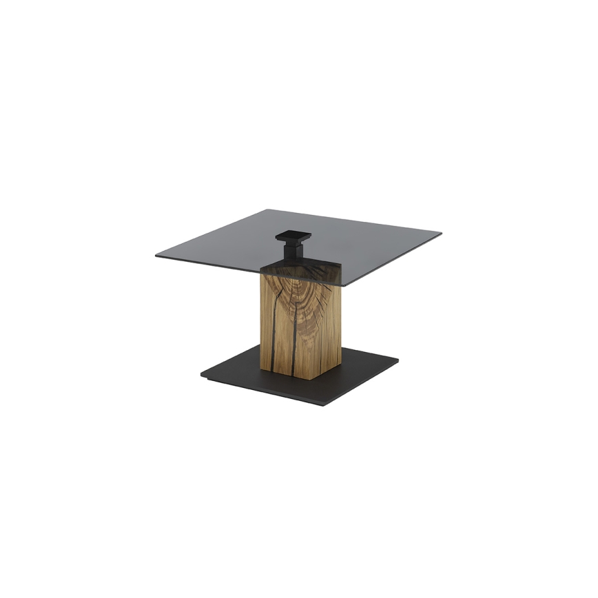 Table basse à plateau relevable VENTO fumé/chêne/noir