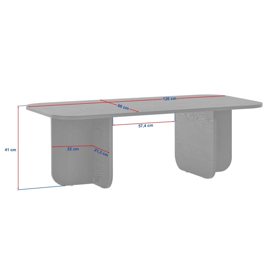 Table basse AKIRA 120 x 60 cm beige
