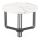Table basse ANTICA 41x55 cm noir/décor en marbre