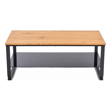 Table basse ARTIGA 45 x 105 cm noir/beige