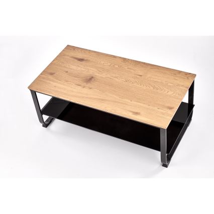 Table basse ARTIGA 45x105 cm noir/beige