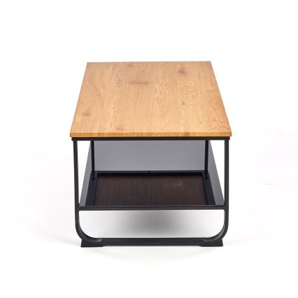 Table basse ARTIGA 45x105 cm noir/beige
