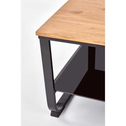 Table basse ARTIGA 45x105 cm noir/beige
