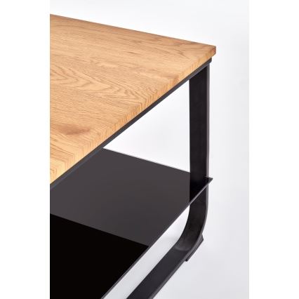 Table basse ARTIGA 45x105 cm noir/beige