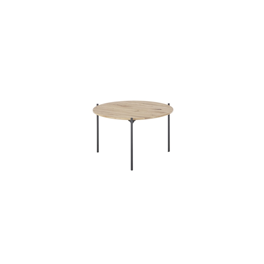 Table basse AURA Ø 55 cm chêne/anthracite