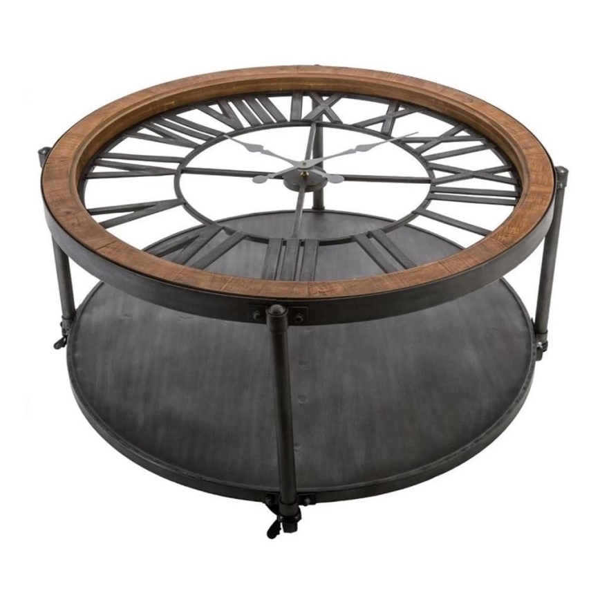 Table basse avec horloge CHRONO 89,5x47 cm 1xAA