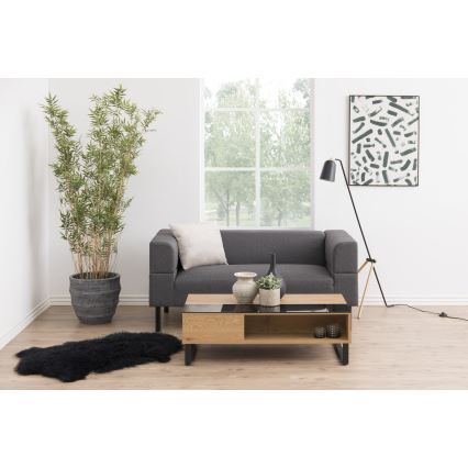 Table basse avec plateau relevable ENZO 110x60 cm noir/chêne
