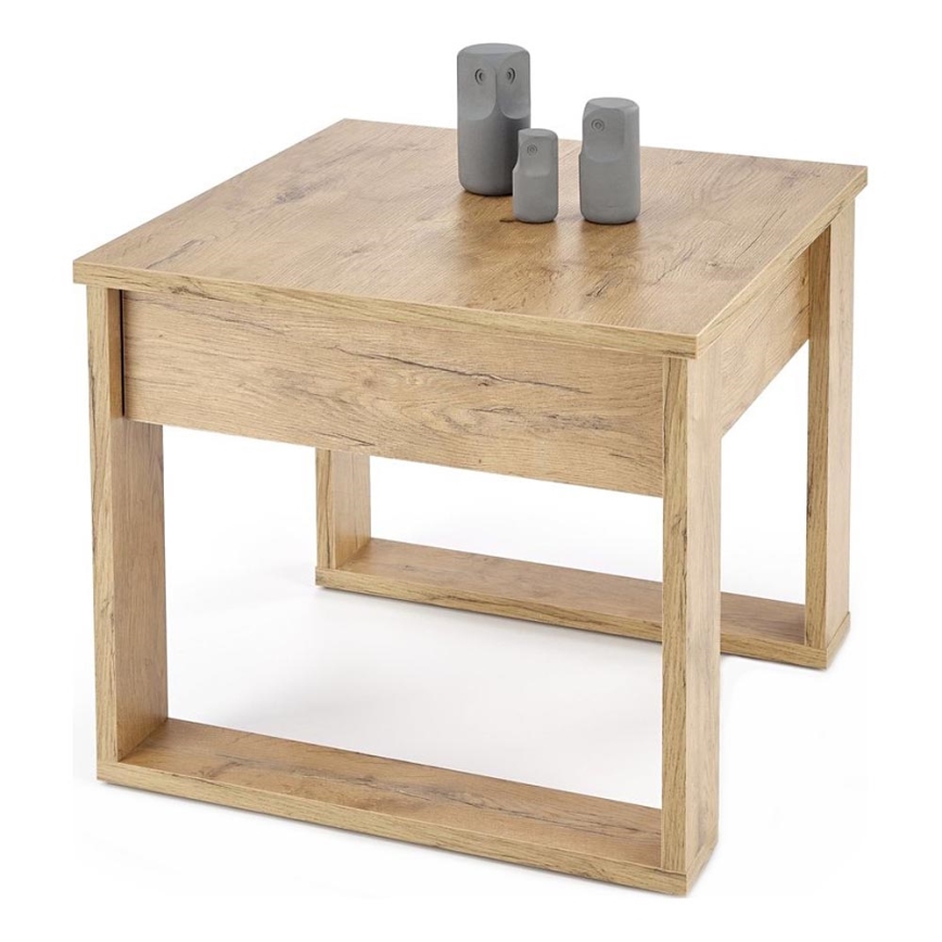 Table basse avec tiroir NEA 52x60 cm chêne wotan
