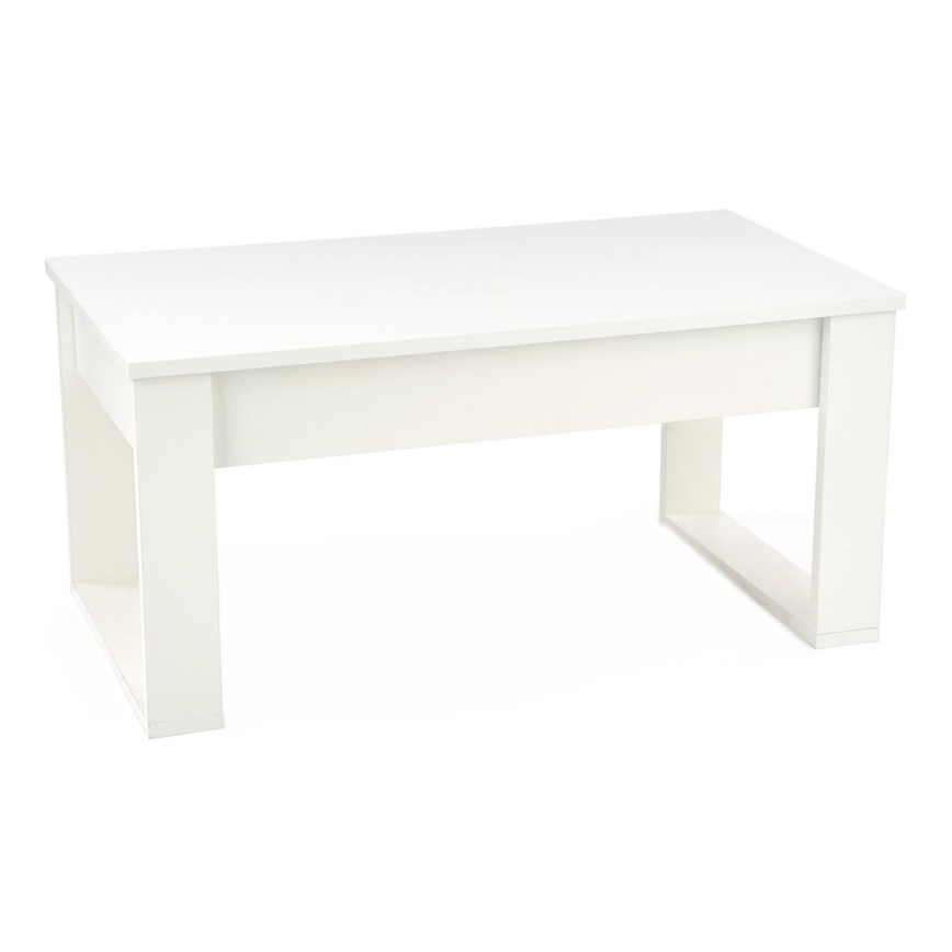 Table basse avec tiroirs NEA 52x110 cm blanc